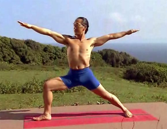 Picture of Rodney Yee doing yoga